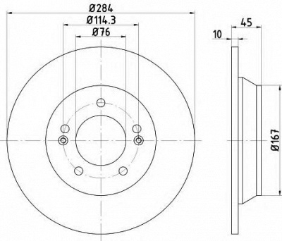 HELLA PAGID 8dd355120471 -  Тормозной диск